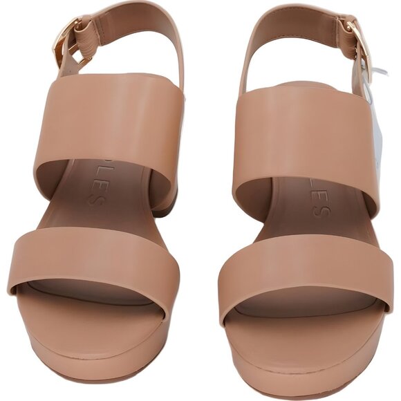 Aerosoles Camilia Platform Block Heel Sandals Natural Nude Women's US 8M - Picture 5 of 6